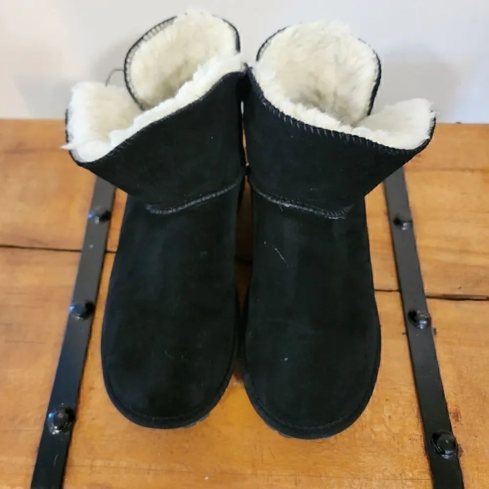 Tommy Bahama Afet Black Suede Winter Boots Size 8